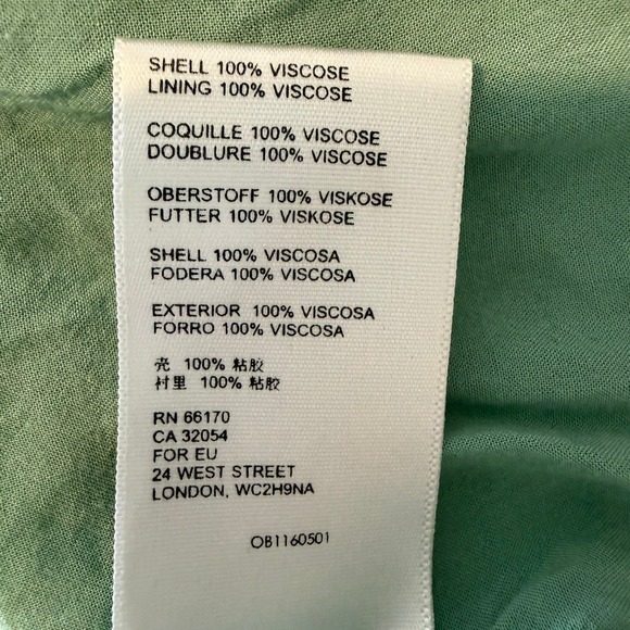 Anthropologie Women's Maeve Blossom Ruffled Mini Dress Sage Floral Draped Sz 8 - Picture 10 of 12